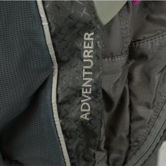 Eddie Bauer Adventurer Women's Gray Purple Zip Closure Day Backpack - Picture 3 of 12